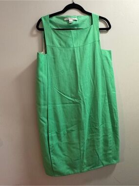 Diane Von Furstenberg Vibrant Green Sleeveless Shift Dress